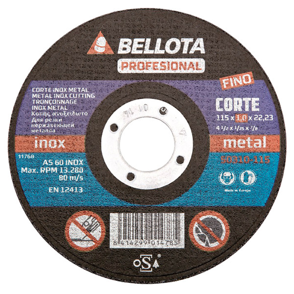 DISCO C.INOX 50300-115X1X22 AS60 I INOX