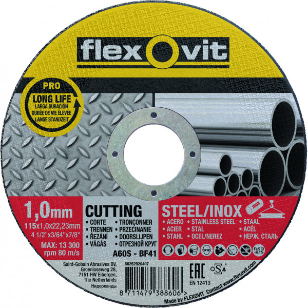 DISCO FLEXOVIT INOX A60SBF41 115X1,0X22