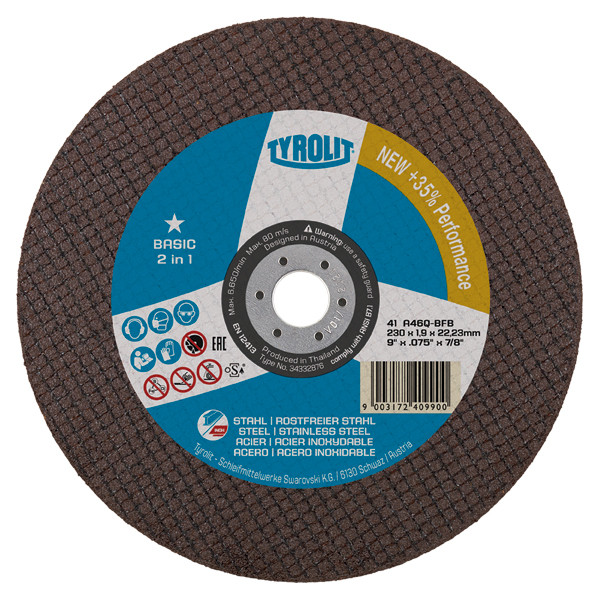 DISCO 41 A46Q-BFB INOX 230X1,9X22,2 BAS