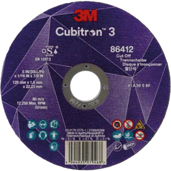 DISCO CORTE CUBITRON3 87963C3 125X2,5X22