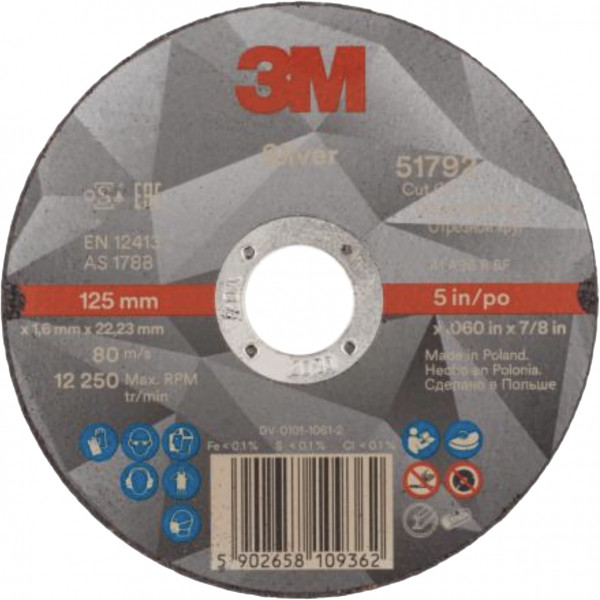 DISCO CORTE SILVER T41 51792 125X1,6