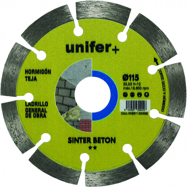 DISCO DIAMANTE SINTER BETON WSB115X22,23