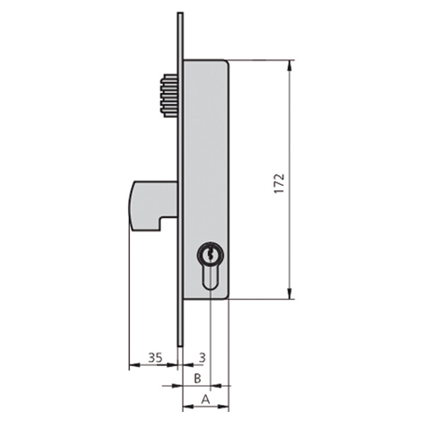 CERRADURA EMBUTIR 1990V-20/6 AI