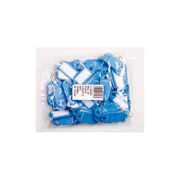 LLAVERO PORTAETIQUETAS 80 AZUL