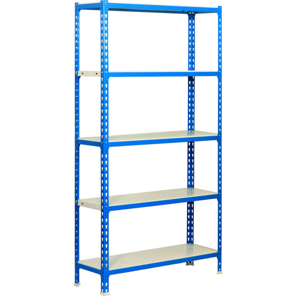 KIT 5 ESTANT.5/400 180X090X40 AZUL/BCO.