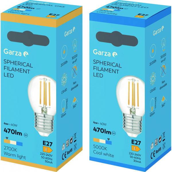 BOMBILLA LED FIL ESF 3,4WE27 470LM 2700K