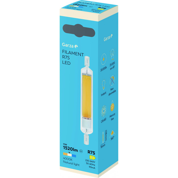 BOMBILLA LED FIL R7S 11W 1520LM 4000K