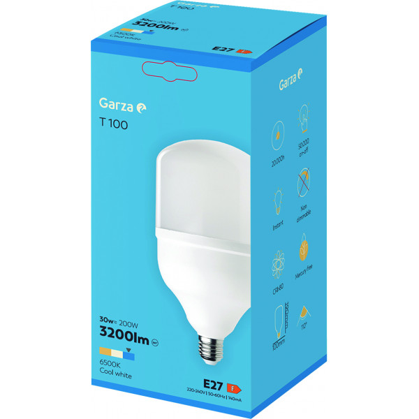BOMBILLA LED T100 30W E27 3200LM 6500K