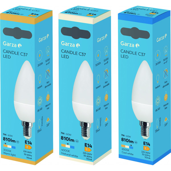 BOMBILLA LED VELA 7W E14 810LM 4000K