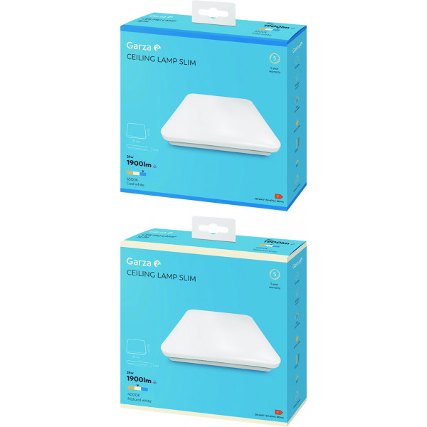 PLAFON LED CUAD Ø330MM 24W 1900LM 6500K
