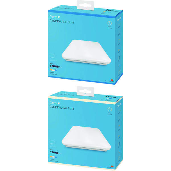 PLAFON LED CUAD Ø480MM 36W 3200LM 6500K