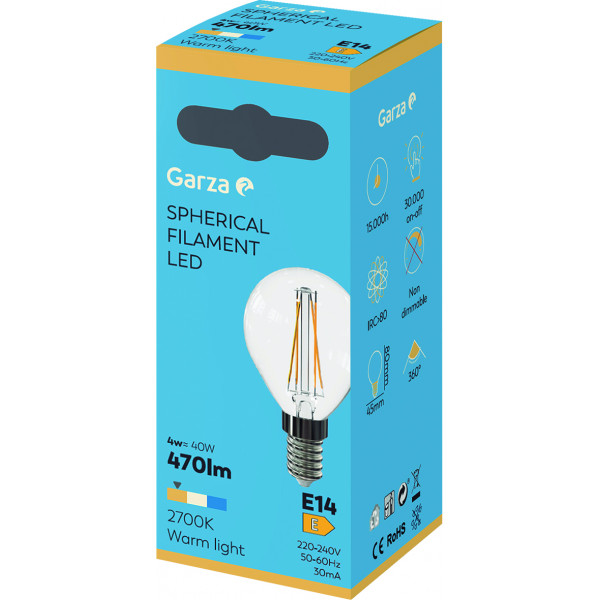 BOMBILLA LED FIL ESF 4W E14 470LM 2700K