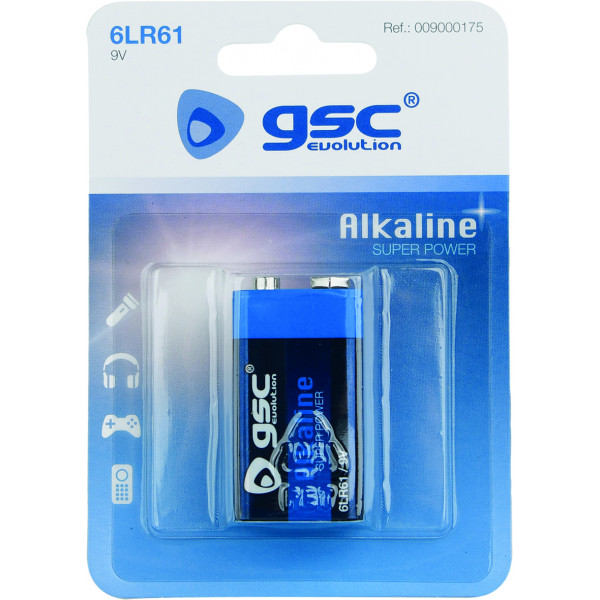 PILA ALKALINA GSC EVOLUT.6LR61 9V BL(1)
