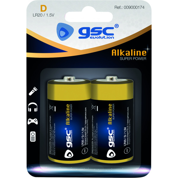 PILA ALKALINA GSC EVOLUT.LR20 (D) BL(2)