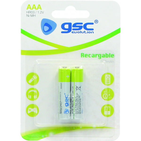PILA RECARGABLE GSC HR03(AAA) 800MAH BL2