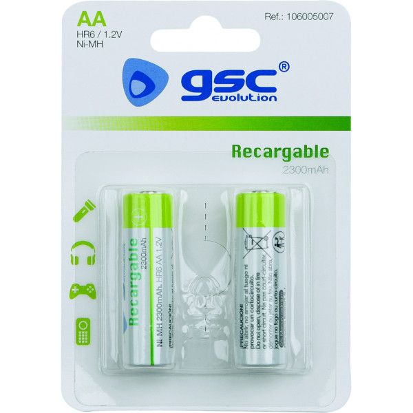 PILA RECARGABLE GSCHR06 (AA)2300MAH B(2)