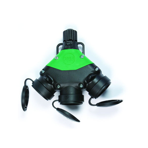 BASE TRIPLE CAUCHO 81033 230V/16A