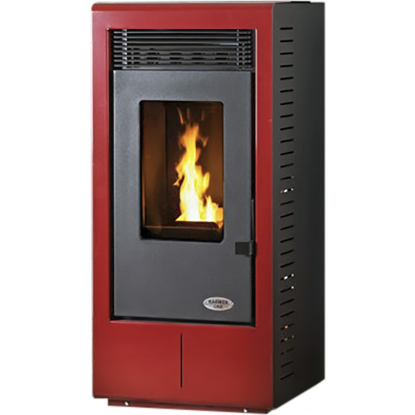 ESTUFA PELLET VIGO S1 ACERO ROJO 11,67KW