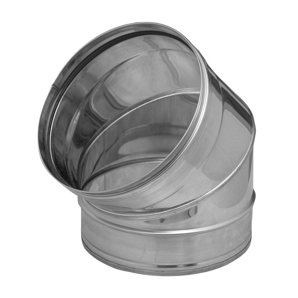 CODO SW PELLET INOX 316L 45º 100MM C/JUN