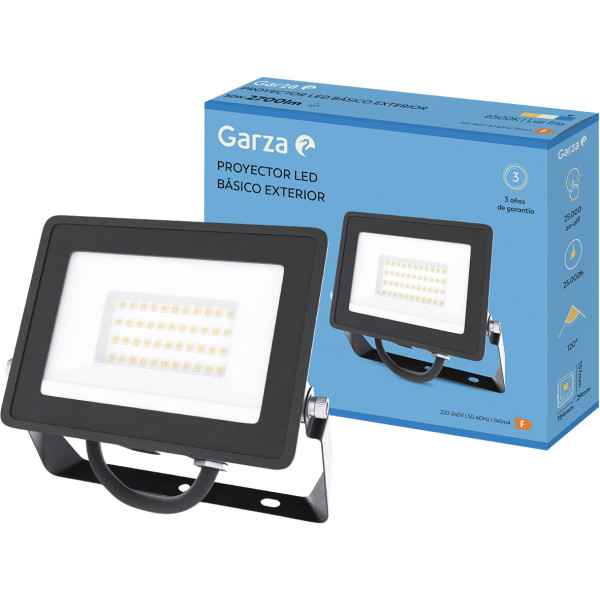 PROYECTOR LED NGR.30W 2830LUM.6500K IP65