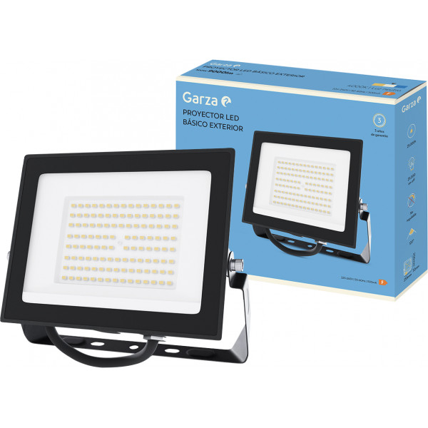 PROYECTOR LED NGR.100W 9000LM.4000K IP65