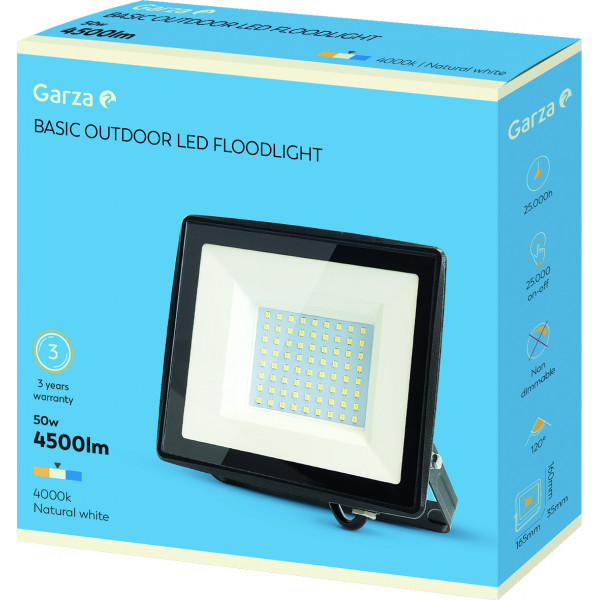 PROYECTOR LED NGR.50W 4500LUM.4000K IP65