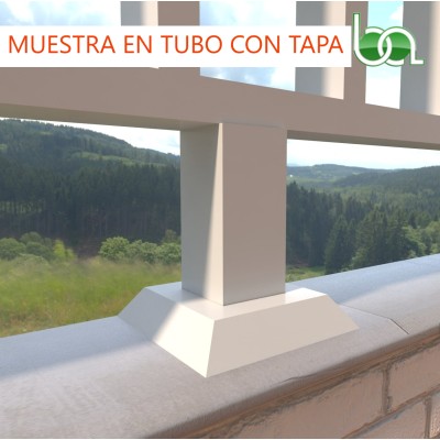 TAPA EMBELLECEDORA BASE PIE BARANDILLA DE ALUMINIO PARA TUBO 40X40