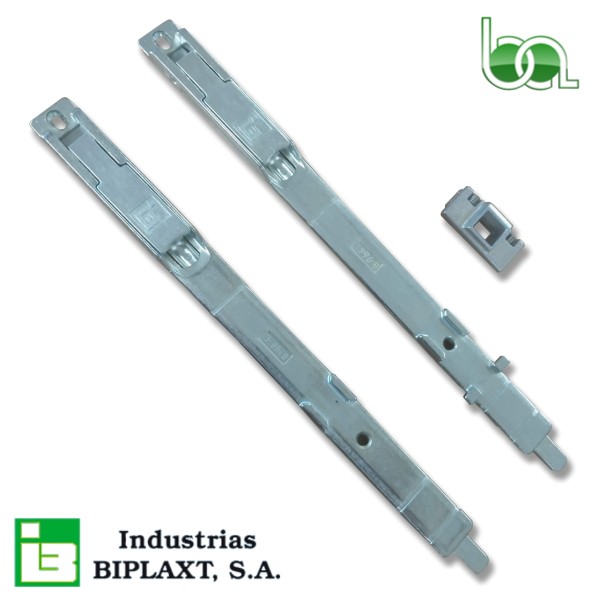 KIT JUEGO PASADOR PALANCA DE ZAMAK HOJA PASIVA CIERRE AL INVERSOR PARA VENTANA OSCILOBATIENTE B-8010 (B-964I + B-964S) BIPLAXT