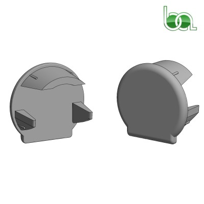 REMATE TAPA DE ALUMINIO PARA PASAMANOS PARA "U" DE 40 RP60U40 ALUMABE