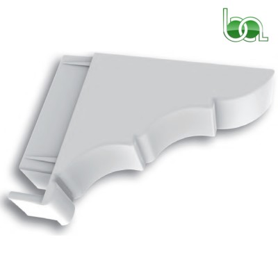 REMATE TAPA PÉRGOLA DE ALUMINIO LACADO PARA TUBO 120X40 PER1240 ALUMABE BLANCO
