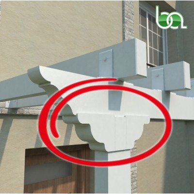 DOBLE PECHO PALOMA SUPERIOR PARA PÉRGOLA DE ALUMINIO LACADO DE 80X40 ALUMABE PALSU MUESTRA