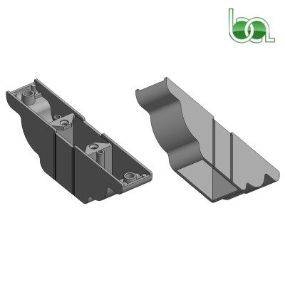DOBLE PECHO PALOMA SUPERIOR PARA PÉRGOLA DE ALUMINIO LACADO DE 80X40 ALUMABE PALSU MODELO 3D
