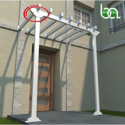 DOBLE PECHO PALOMA SUPERIOR PARA PÉRGOLA DE ALUMINIO LACADO DE 80X40 ALUMABE PALSU MUESTRA