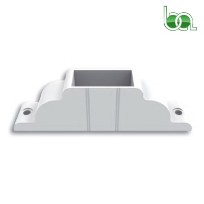 DOBLE PECHO PALOMA INFERIOR PARA PÉRGOLA DE ALUMINIO LACADO DE 80X40 PALIN ALUMABE BLANCO BASE PERGOLA