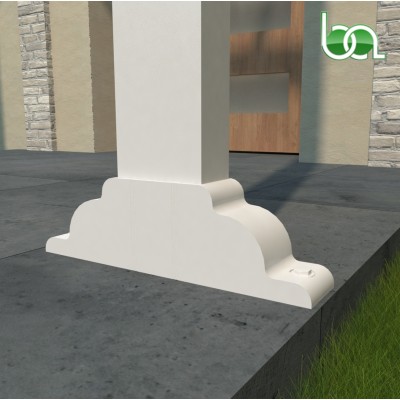 DOBLE PECHO PALOMA INFERIOR PARA PÉRGOLA DE ALUMINIO LACADO DE 80X40 PALIN ALUMABE BASE PERGOLA