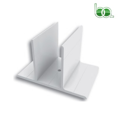 SOPORTE PARED 80MM PARA PÉRGOLA DE ALUMINIO LACADO TUBO ANCHO DE 40MM SOPPA8 ALUMABE BLANCO