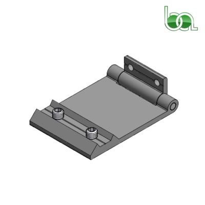 ESCUADRA DE ÁNGULO VARIABLE DE ALUMINIO PARA PASAMANOS O BARANDILLA "U" DE 51MM EVA51 45MM ALUMABE MODELO 3D