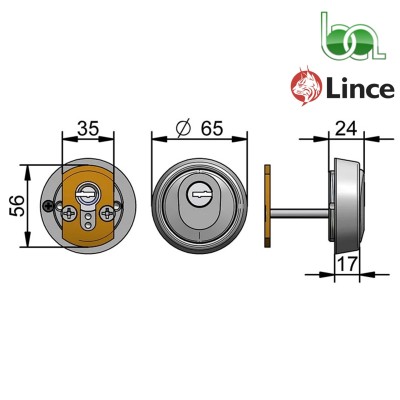 ESCUDO ANTIVANDALICO ACERO ALTA PROTECCIÓN CILINDRO ANTI TALADRO ANTI-GIRO ANTI PALANCA HOPLON LINCE 10200