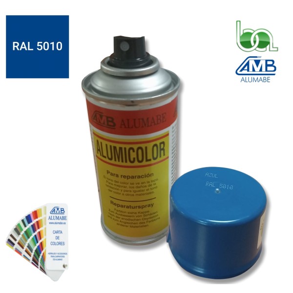 PINTURA EN SPRAY PARA RETOQUE DE ALUMINIO LACADO AZUL RAL 5010 150ML