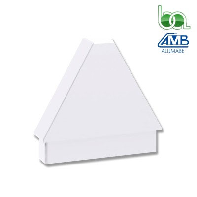 TAPA REMATE DE PVC PUNTA FLECHA TOPE PARA TUBO 80X20MM PARA VERJAS EN CORTE RECTO TPF82 ALUMABE
