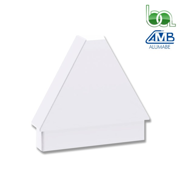TAPA REMATE DE PVC PUNTA FLECHA TOPE PARA TUBO 80X20MM PARA VERJAS EN CORTE RECTO TPF82