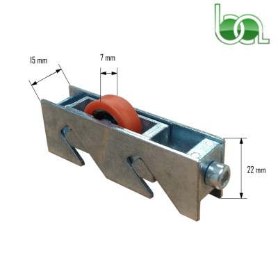 RODAMIENTO CON CARCASA METÁLICA PARA VENTANAS CORREDERA DE ALUMINIO MODELO TRIANA ZAMAK