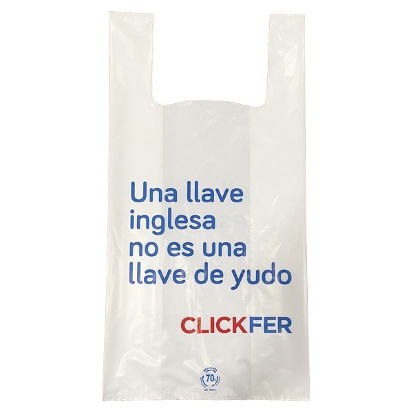 BOLSA CAMISETA 30X40 G205 REC.BCO 100UND